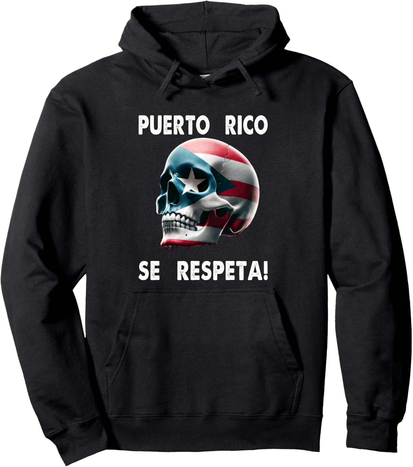 

Толстовка с капюшоном и черепом Puerto Rico Se Respeta Boricua Puerto Rico Se Respeta Collection, More Here, черный