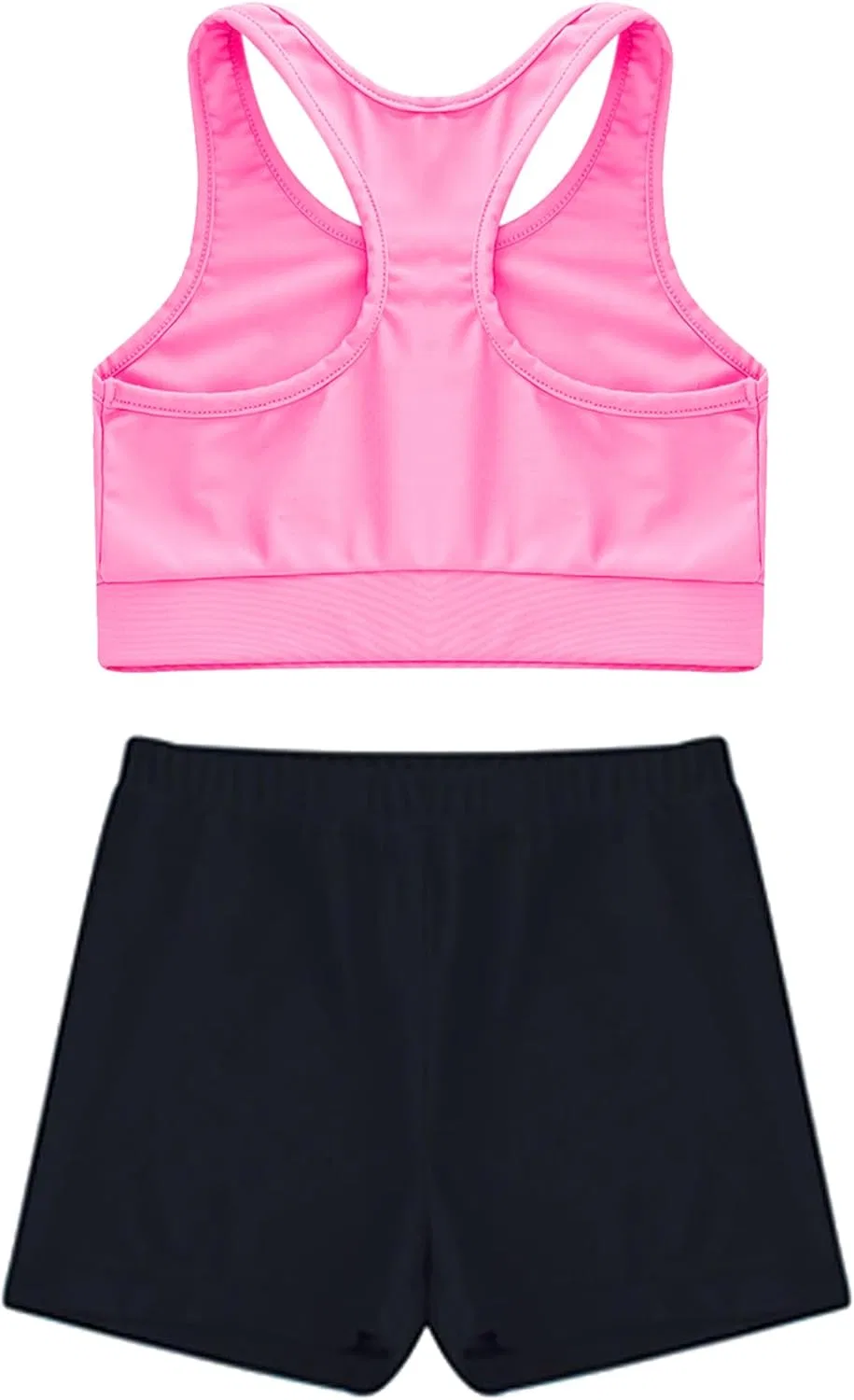 Детский спортивный комплект Crop Top и шорты Fldy, розовый — фото 4