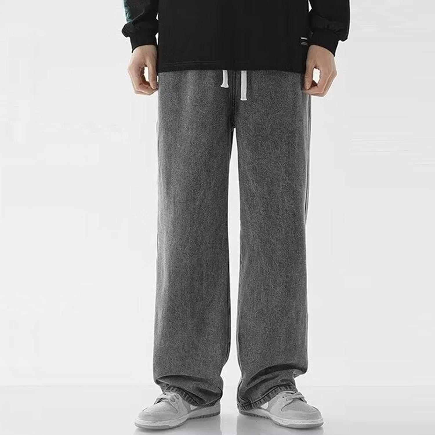 Джинсы свободные, серые, Baggy Jean Joggers — фото 2