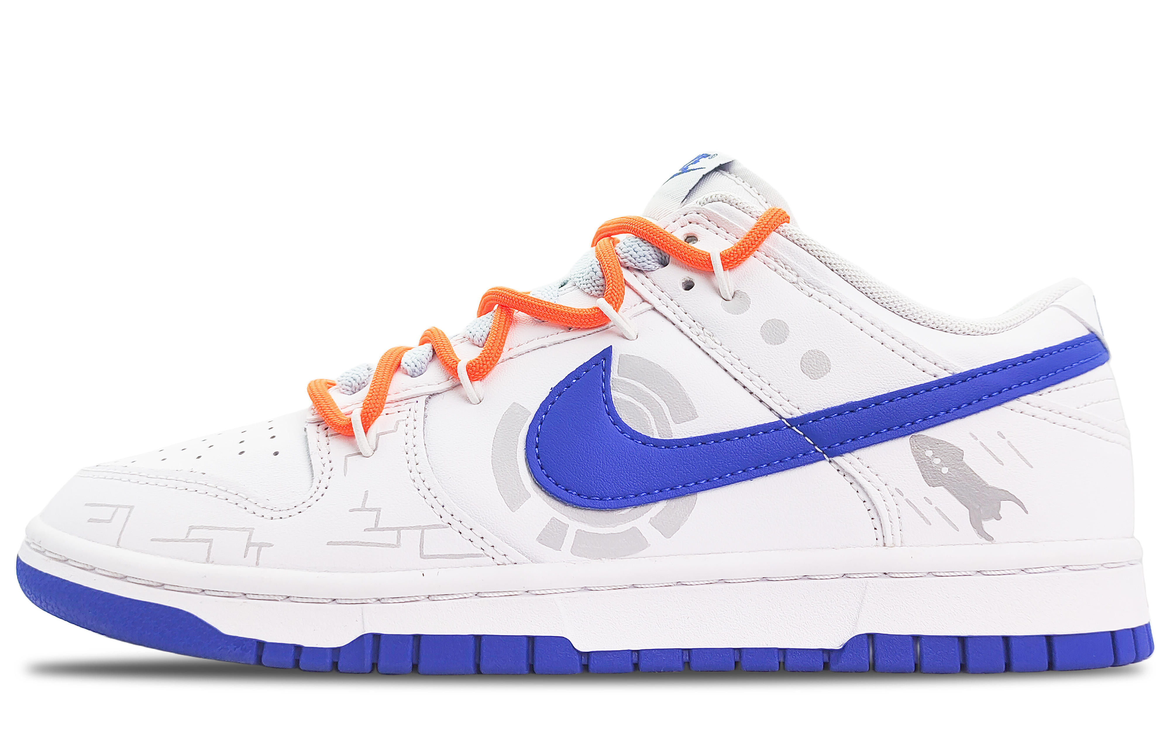 

Кроссовки Nike Dunk Skateboarding Shoes Men Low-top Blue, белый