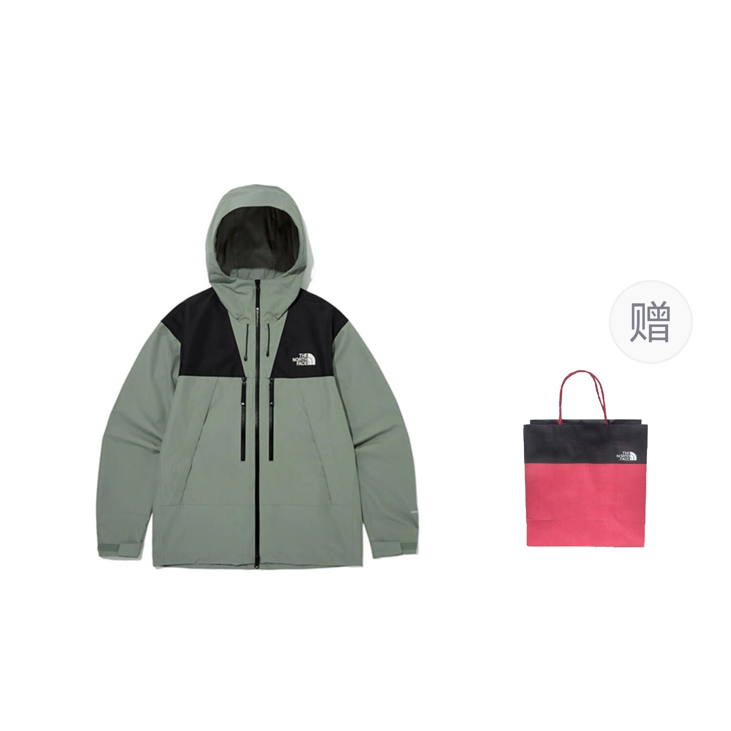

Ветровка куртка унисекс оливково-зеленый + подарочный пакет The North Face