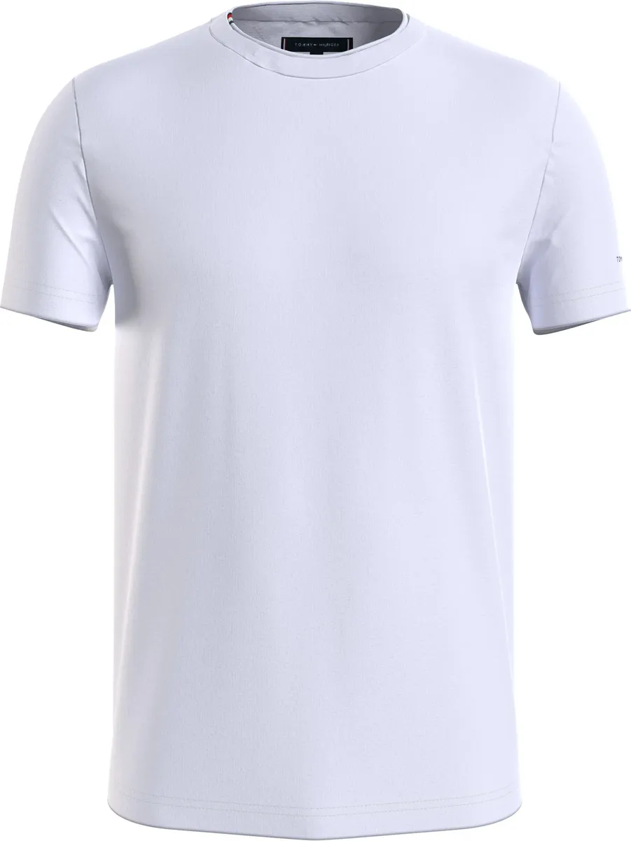 

Футболка Tommy Hilfiger "TOMMY LOGO SLEEVE TEE" с надписью логотипа на рукаве, белый