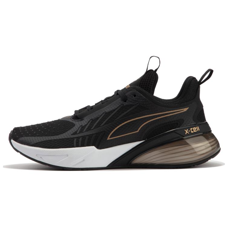 

PUMA X Cell нескользящие износостойкие низкие повседневные беговые кроссовки мужские черные - черное золото, цвет Black Gold
