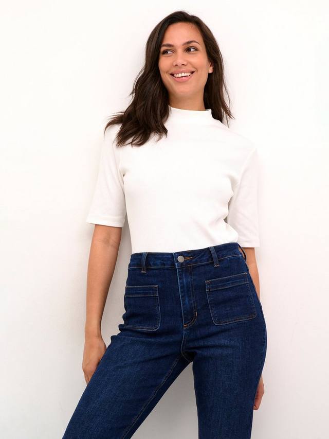 

Футболка Carla с высоким воротником KAFFE, White