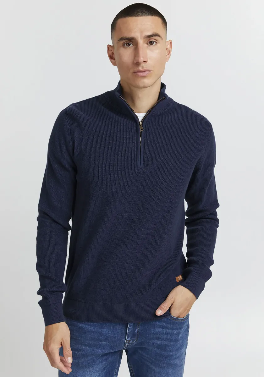 

Свитер с воротником-стойкой "BL Pullover BH Codford с полумолнией" Blend, синий