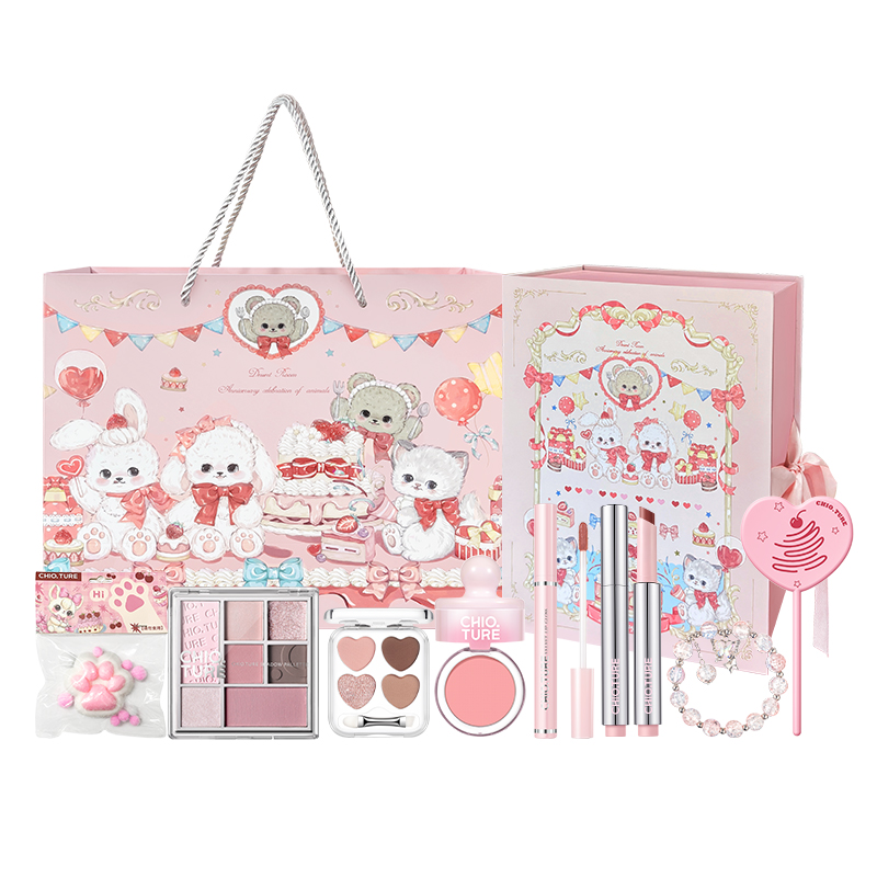 

Палитра для макияжа Sweet Dream Toys House легко растушевывается натуральный глянцевый блеск для губ прозрачное тональное средство зеркальное покрытие CHIOTURE