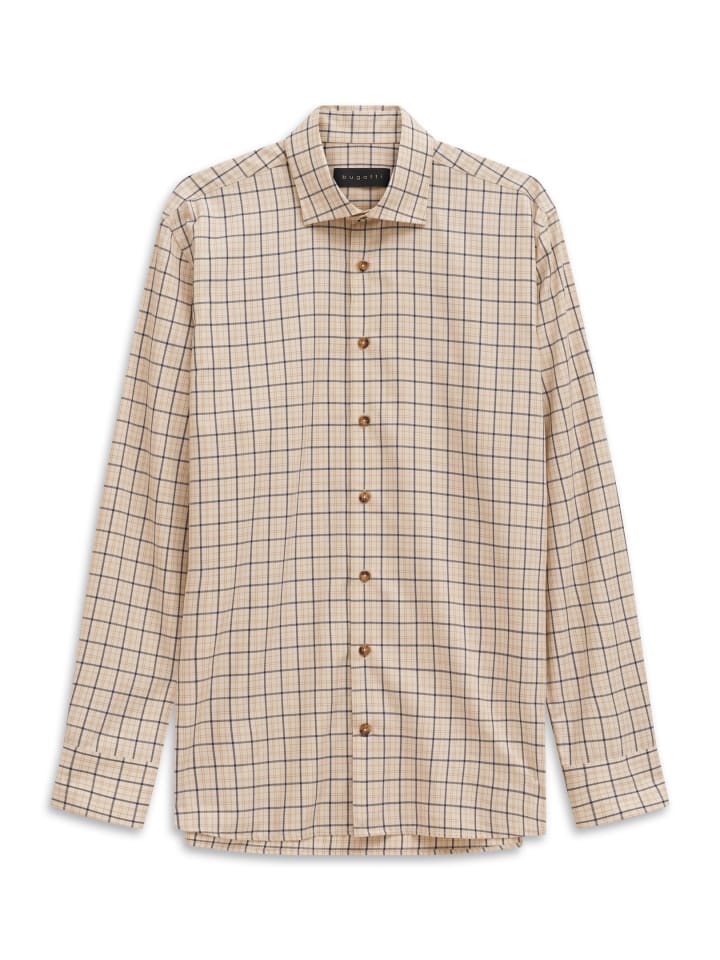 

Повседневная рубашка с длинными рукавами в цвете 390-бежевый Bugatti