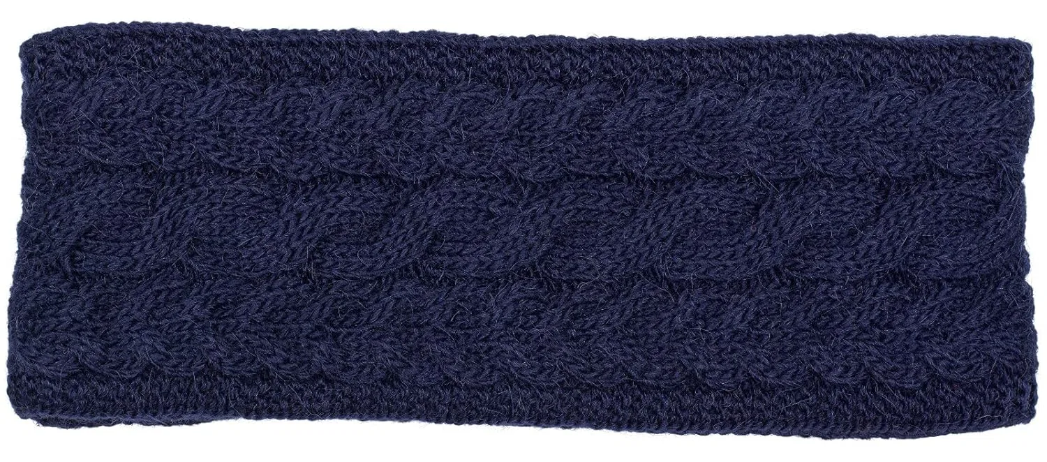 Женская вязаная повязка на голову «Cable Knit» от styleBREAKER Stylebreaker, Darkblue