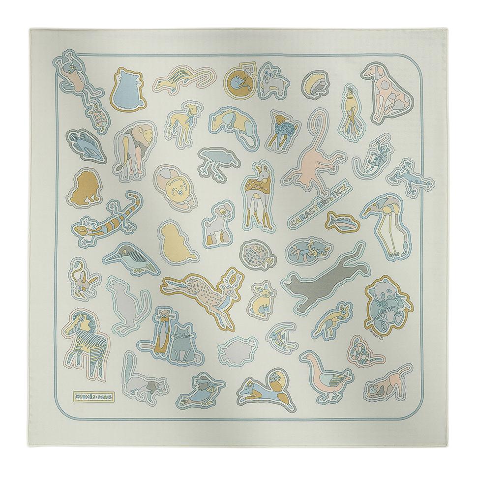 

HERMES Шёлковый шарф унисекс зелёный, Green