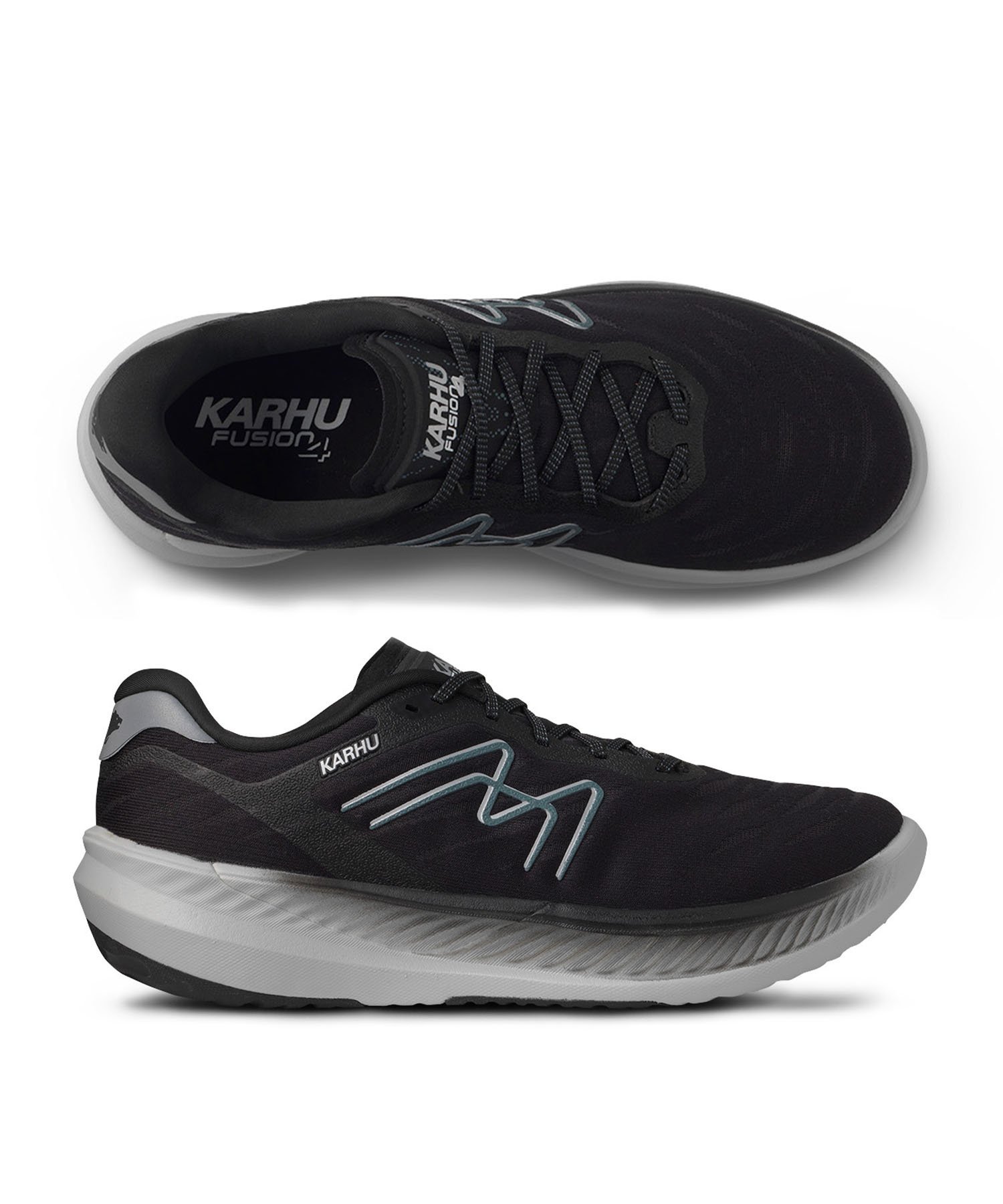 Мужские кроссовки KARHU Fusion 4.0 для бега, Black/Stormy Weather