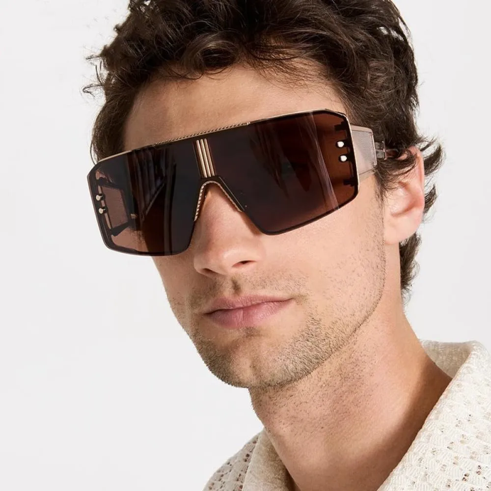 

Большие панк-солнцезащитные очки для женщин, роскошные солнцезащитные очки в металлической оправе для женщин и мужчин, солнцезащитные очки UV400 LVTFCO, 6