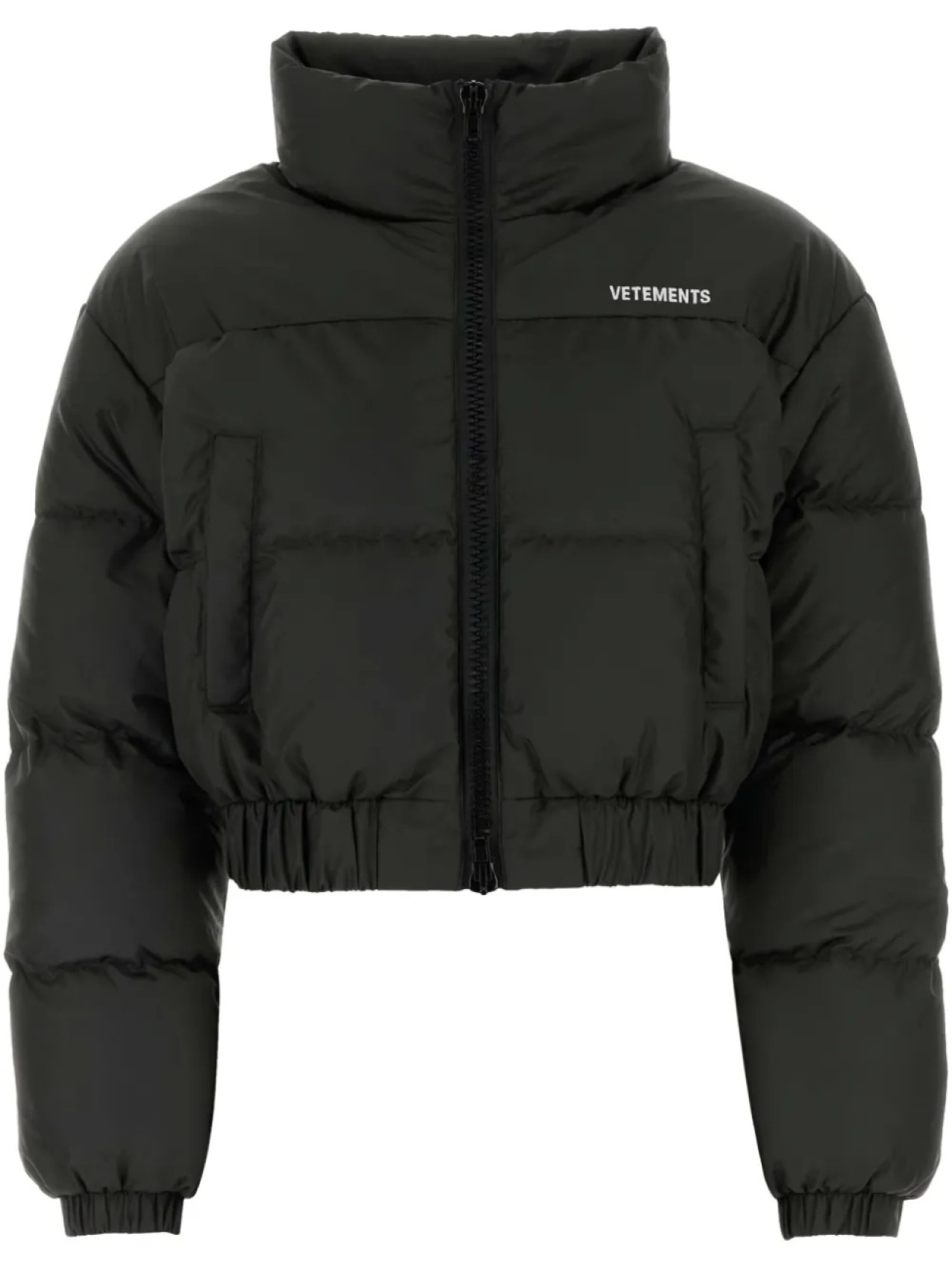 

Пуховик с логотипом VETEMENTS, черный