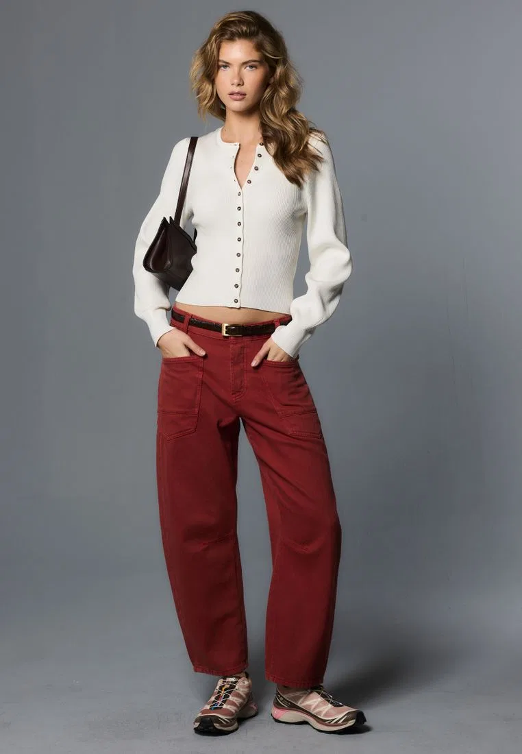 Джинсы, два накладных кармана, Double Pocket Barrel Jeans Next — фото 4