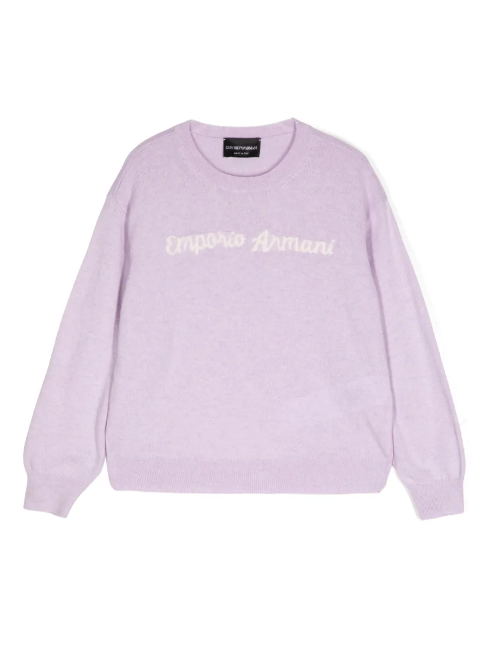 

Джемпер с логотипом Emporio Armani Kids, фиолетовый