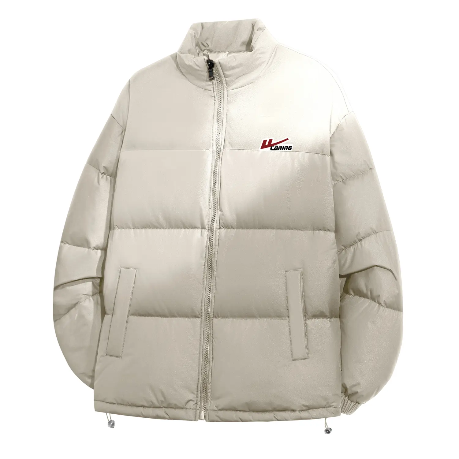 

Пуховик Unisex с воротником стойкой утепленный WARRIOR, хаки (diy badge)