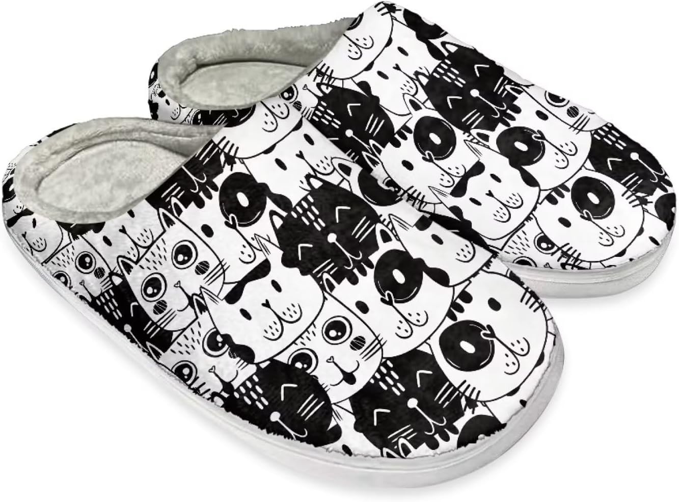 

Тапочки STUOARTE для женщин и мужчин, мягкие теплые домашние тапочки, для дома и улицы, плюшевые, с противоскользящей подошвой, на удобной подошве, белый