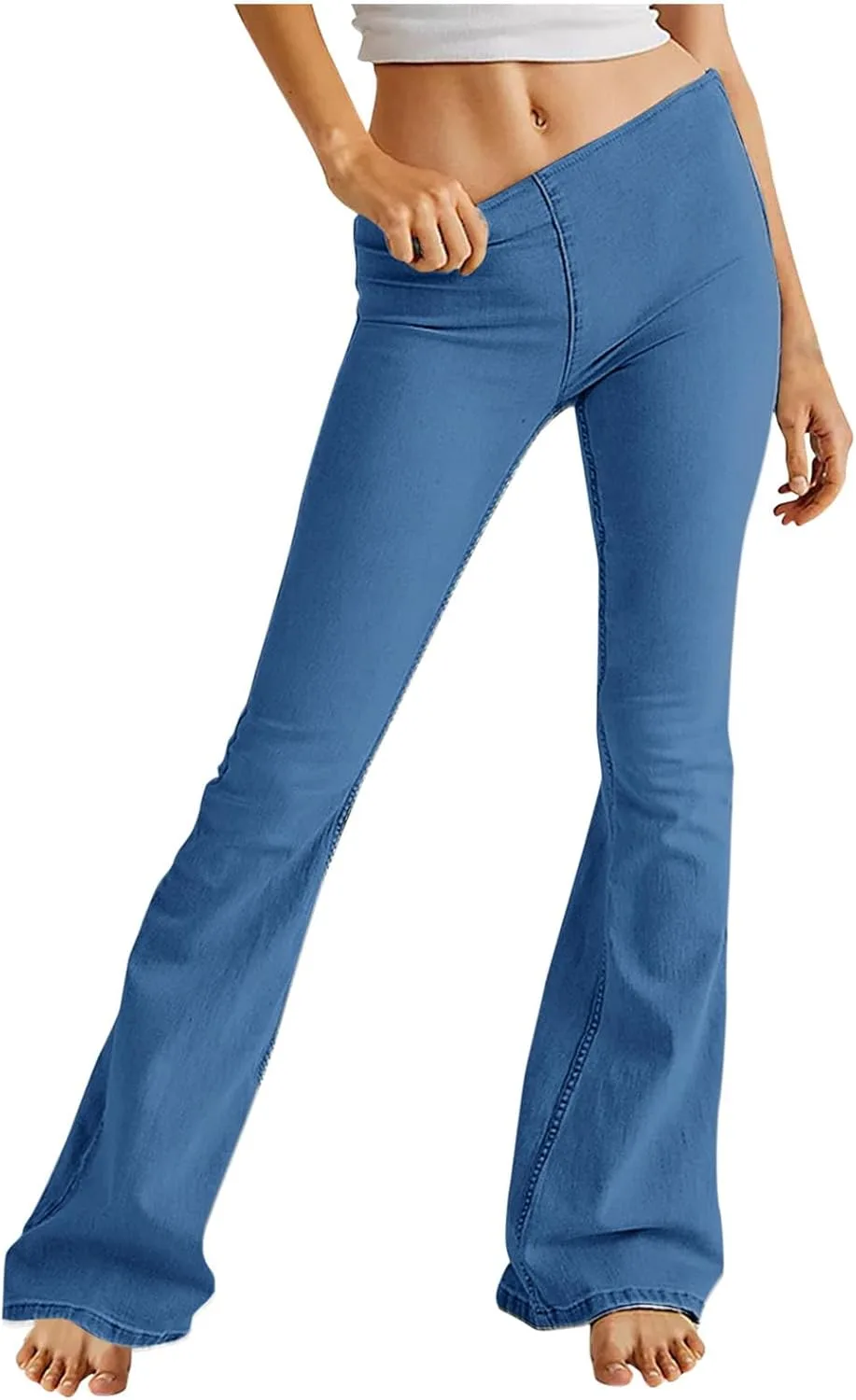 

Flare Jeggings для женщин High Waisted Stretchy Bell Bottom Uillui