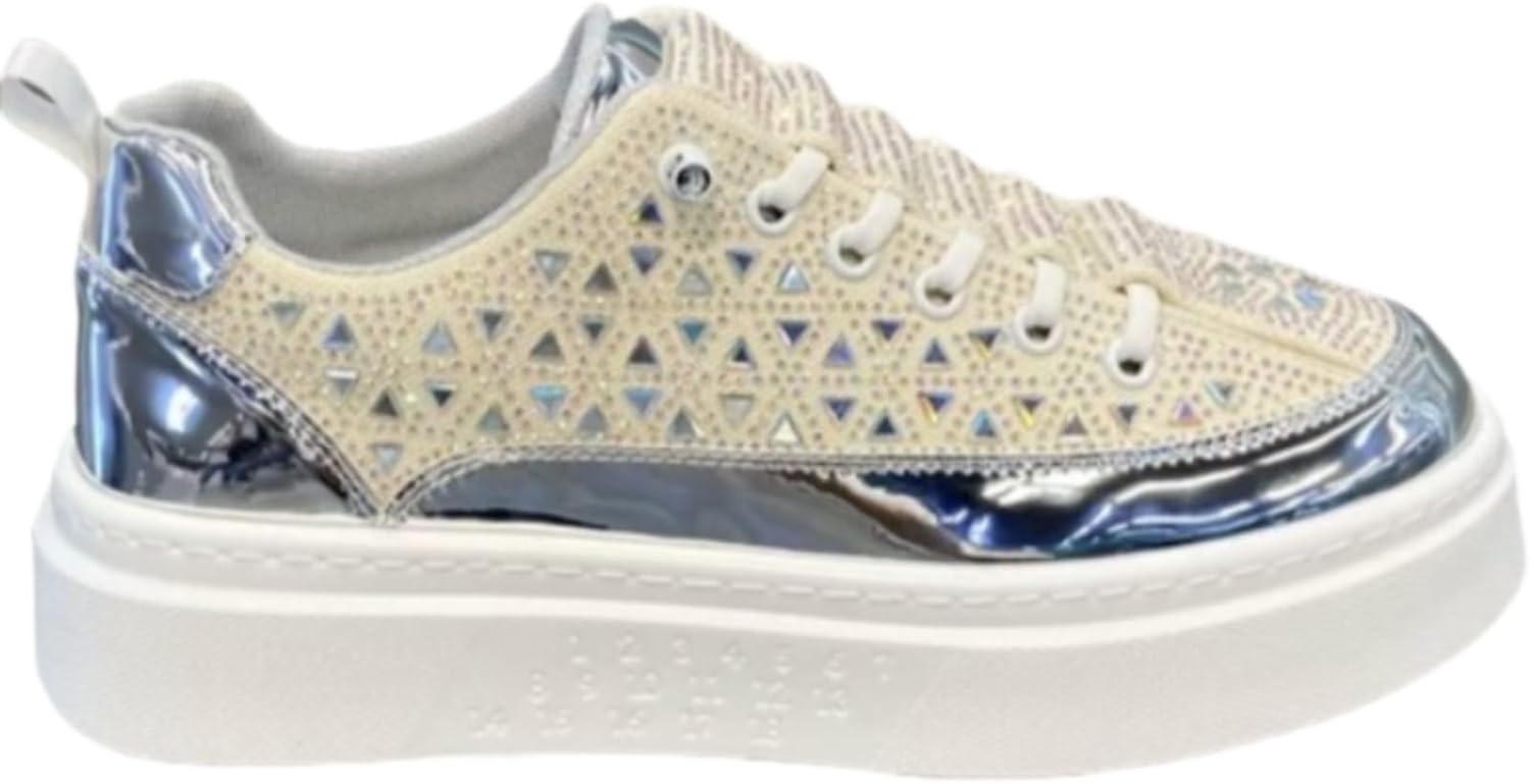 

Мужские кроссовки с толстой подошвой и стразами, удобные, легкие, дышащие, мягкие, с противоскользящей подошвой, повседневные спортивные тапочки на липучке Zqw, бежевый