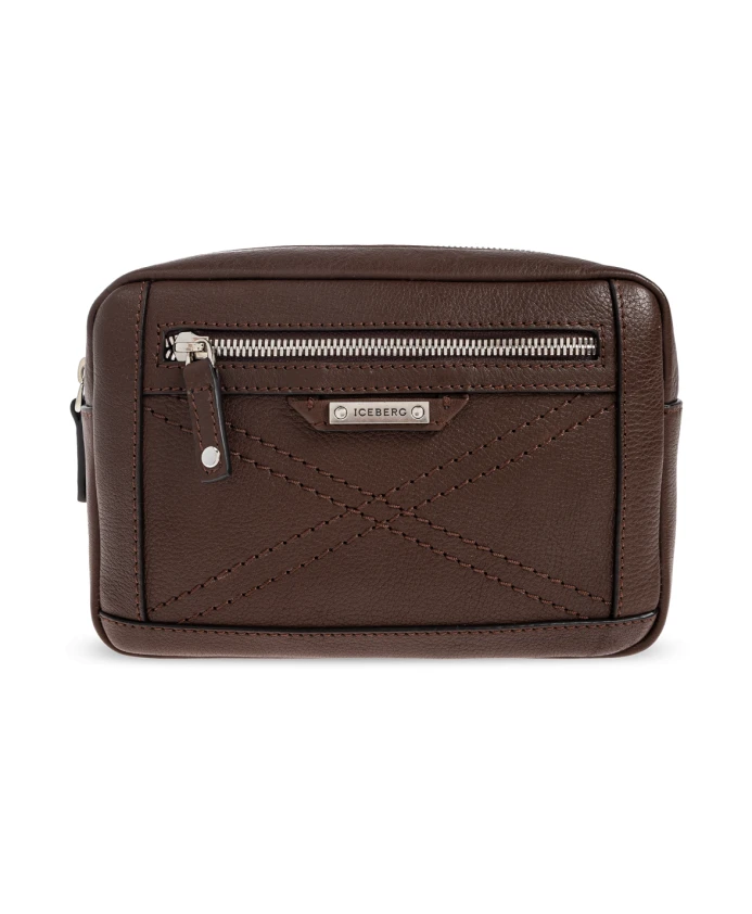 

Кожаная поясная сумка Iceberg, коричневый