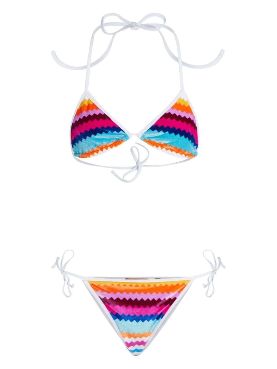 

Missoni бикини с треугольными чашками и узором зигзаг, синий