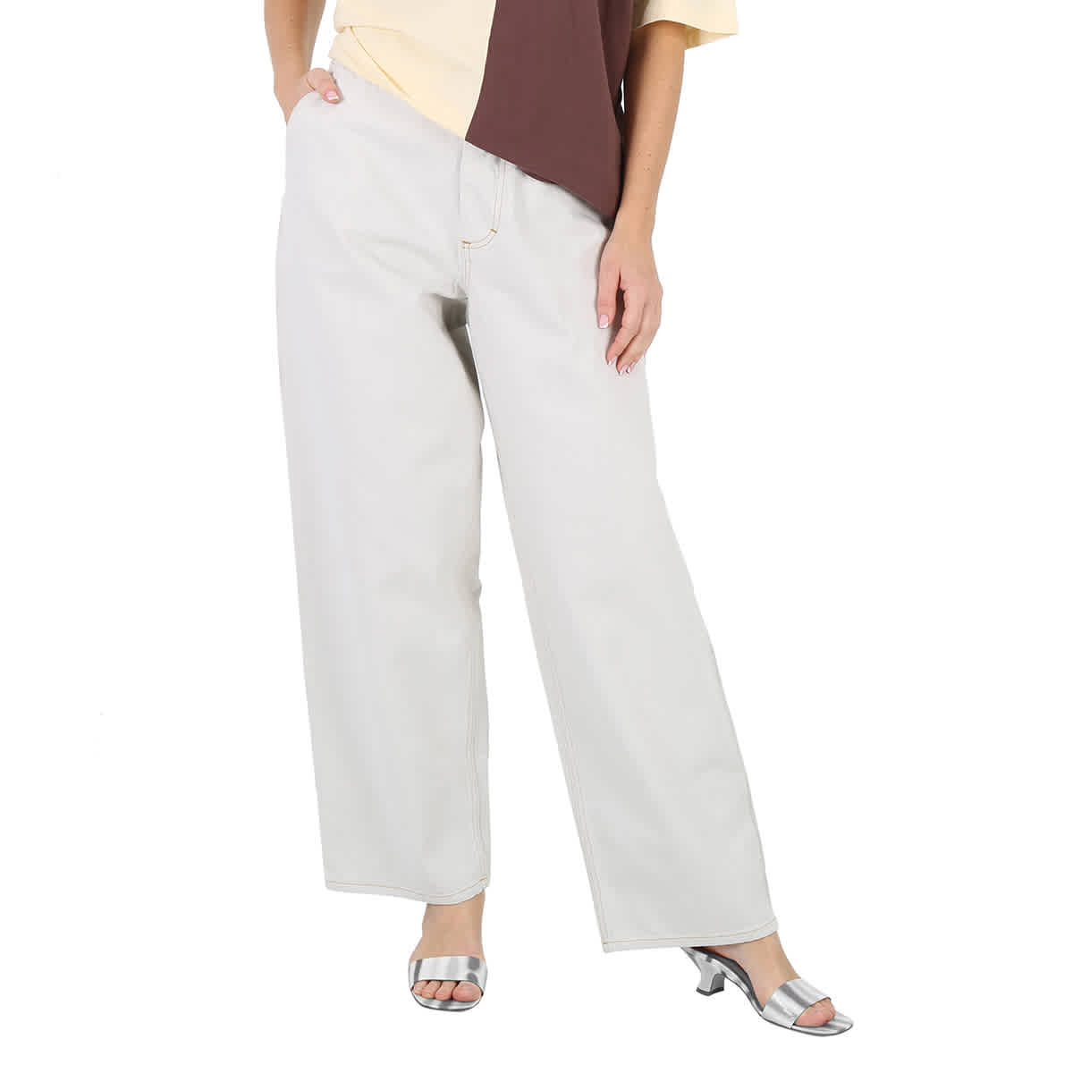 

Женские утилитарные джинсы с широкими штанинами Maison Margiela, Tawny