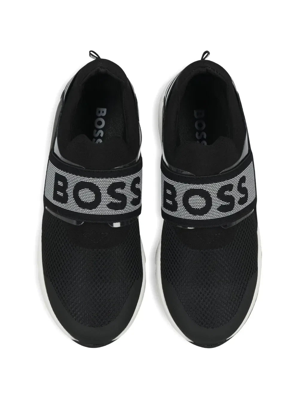 Кроссовки с логотипом на ремешке Boss Kidswear, серый — фото 4