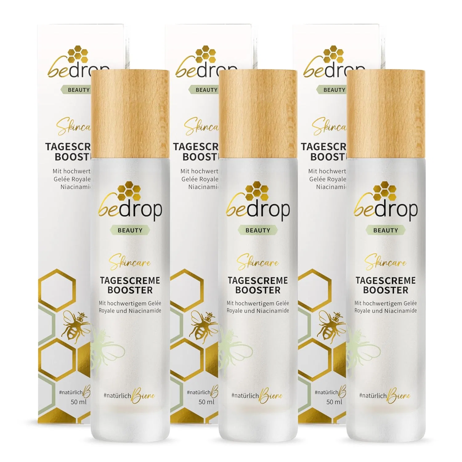 Набор дневных кремов bedrop Booster с маточным молочком и ниацинамидом, 3 x 50 мл Bedrop