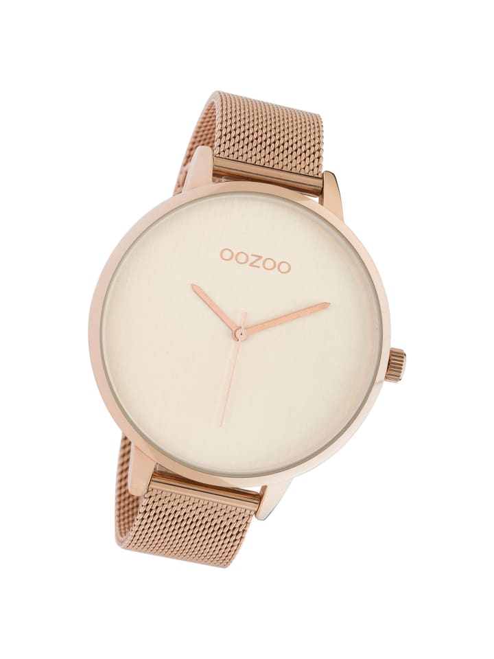 

Аналоговые наручные часы Oozoo Timepieces из розового золота, очень большие (примерно 48 мм)