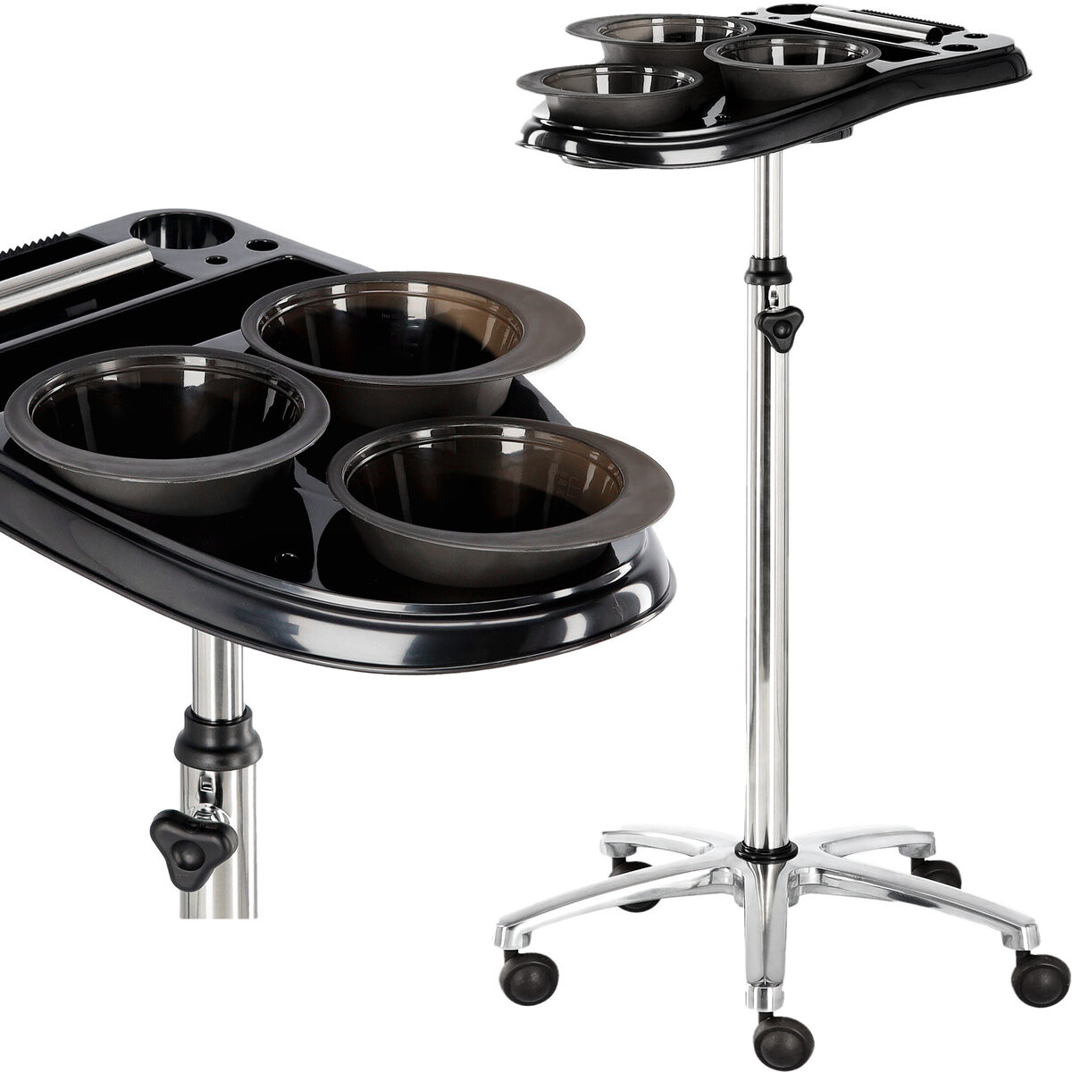 

Стальная помощница парикмахера для салона Т0152, тележка, стол на колесах для окрашивания Calissimo