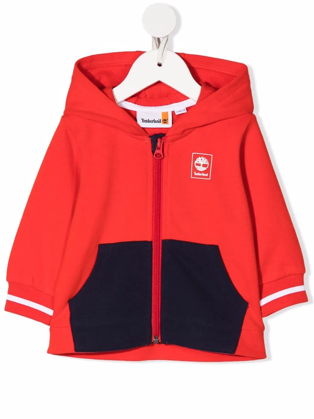 

Худи на молнии с логотипом Timberland Kids, красный