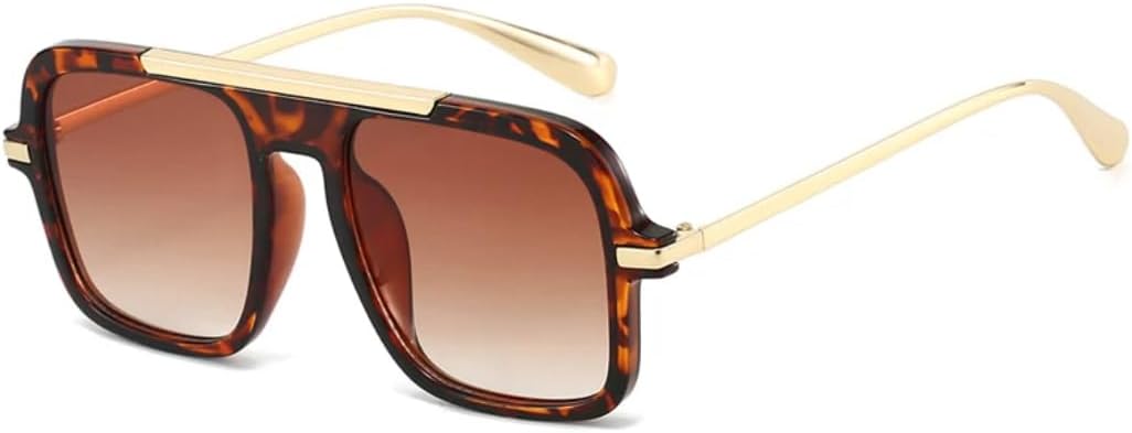 

Солнцезащитные очки для мужчин и женщин - защита UV400 - градиентные линзы сине-желтого леопардового цвета для занятий спортом на открытом воздухе и вождения DSVIGF, Leopard Tea Gradient