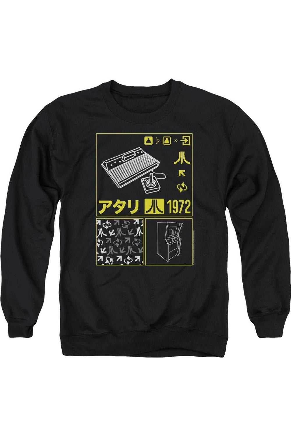 

Толстовка Atari Kanji Squares для взрослых с круглым вырезом Gildan, черный
