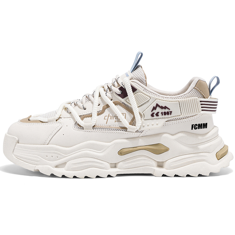 

FCMM Мужские низкие массивные кроссовки бежево-хаки, цвет Beige Khaki