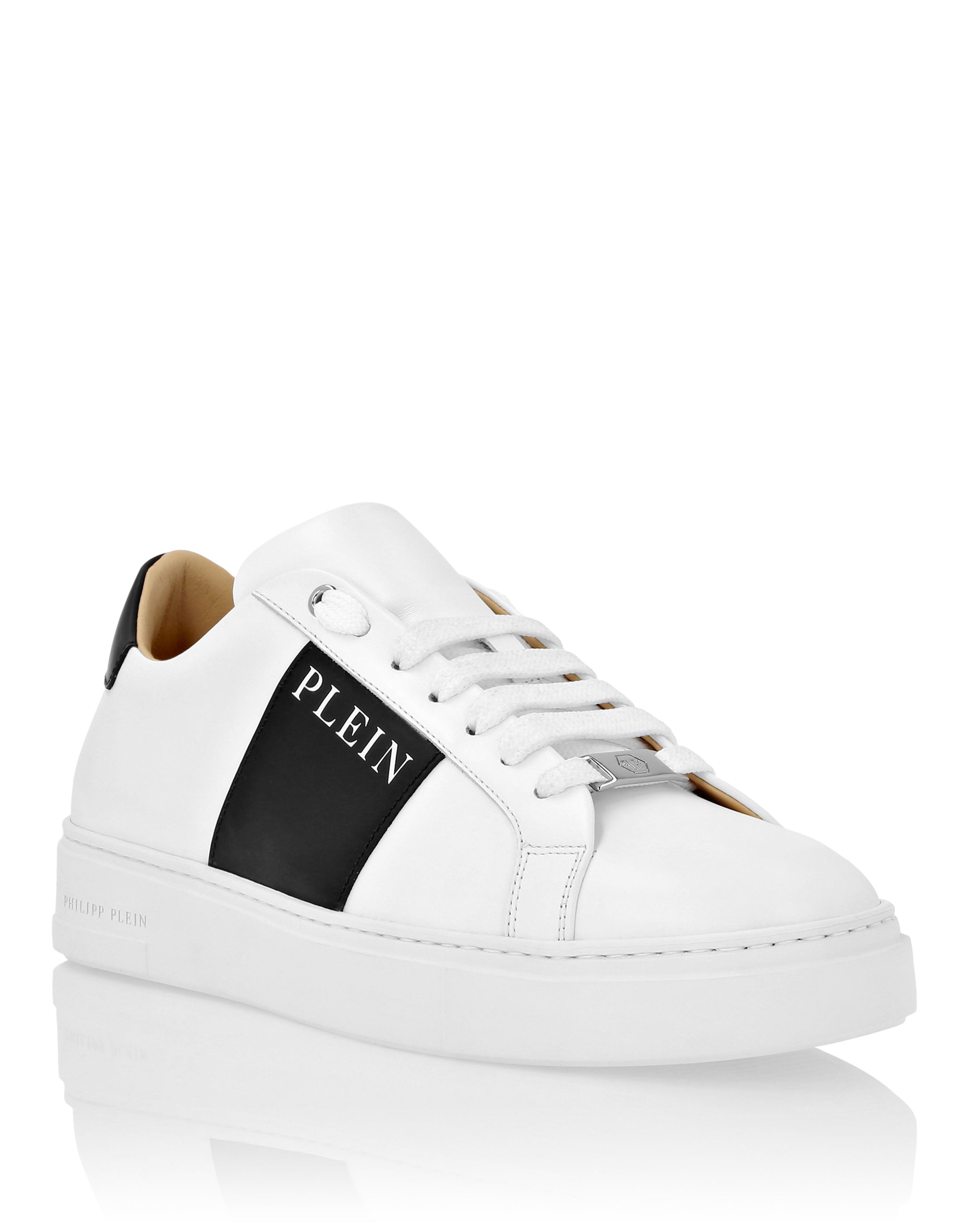 

Кроссовки Lo-Top из кожи Nappa PHILIPP PLEIN, белый/черный