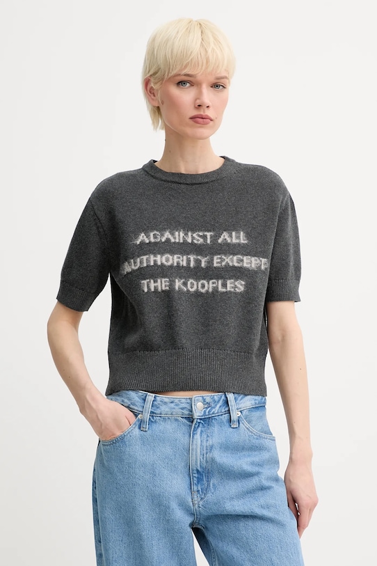 

Свитер с добавлением шерсти The Kooples, серый