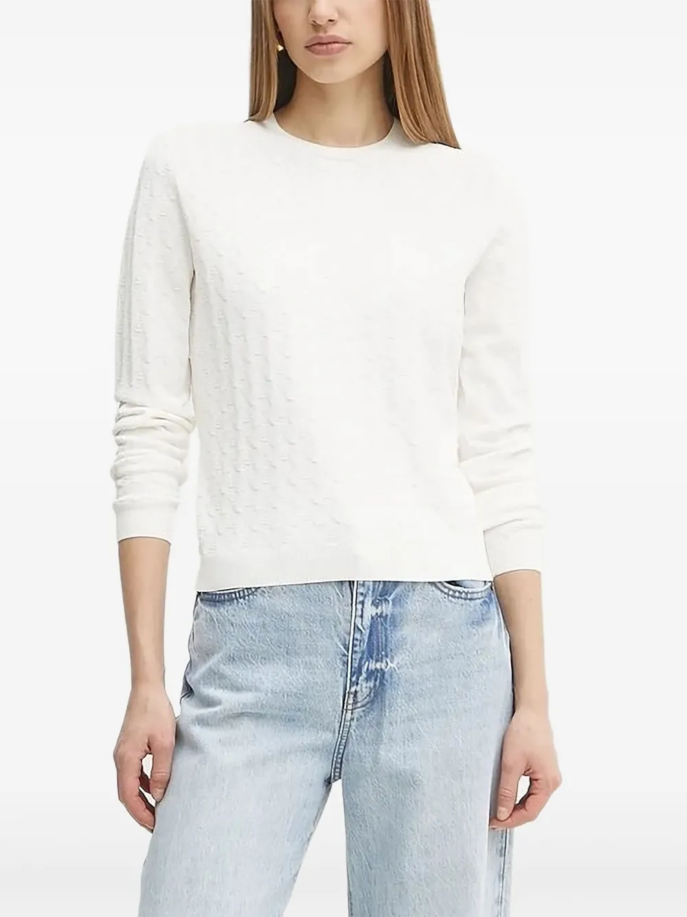 

Свитер с круглым вырезом Armani Exchange, белый