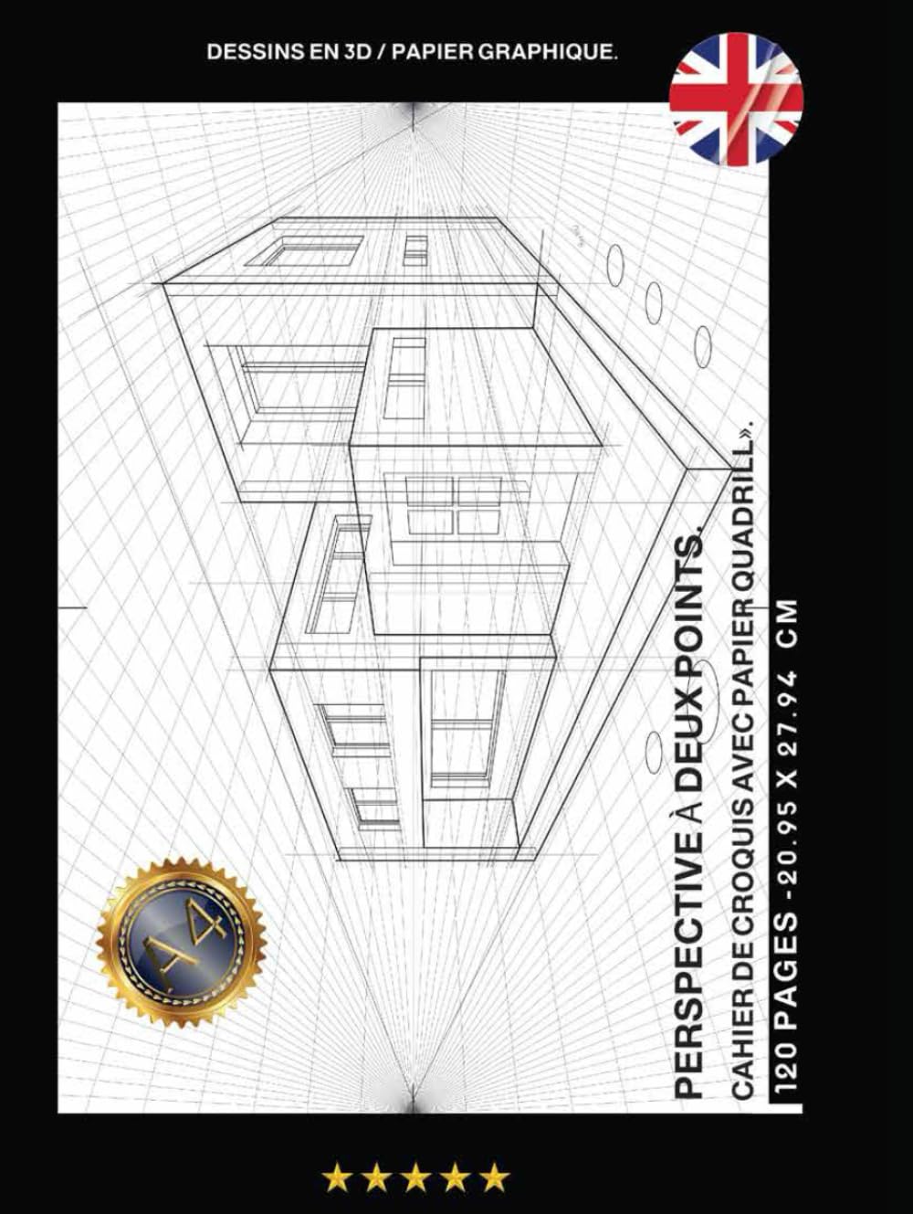 

Perspective à deux points Cahier de croquis avec papier quadrill..: Plongez dans la précision artistique et la créativité illimitée avec notre Cahier ... à chaque page, 3D (French Edition) (Independently published)