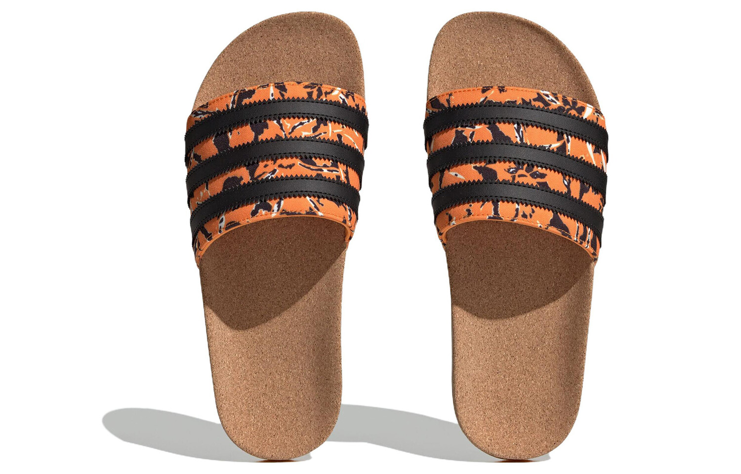Шлепанцы и сланцы Adidas Originals Originals Adilette 'Bright Orange Core Black Gum' — фото 4