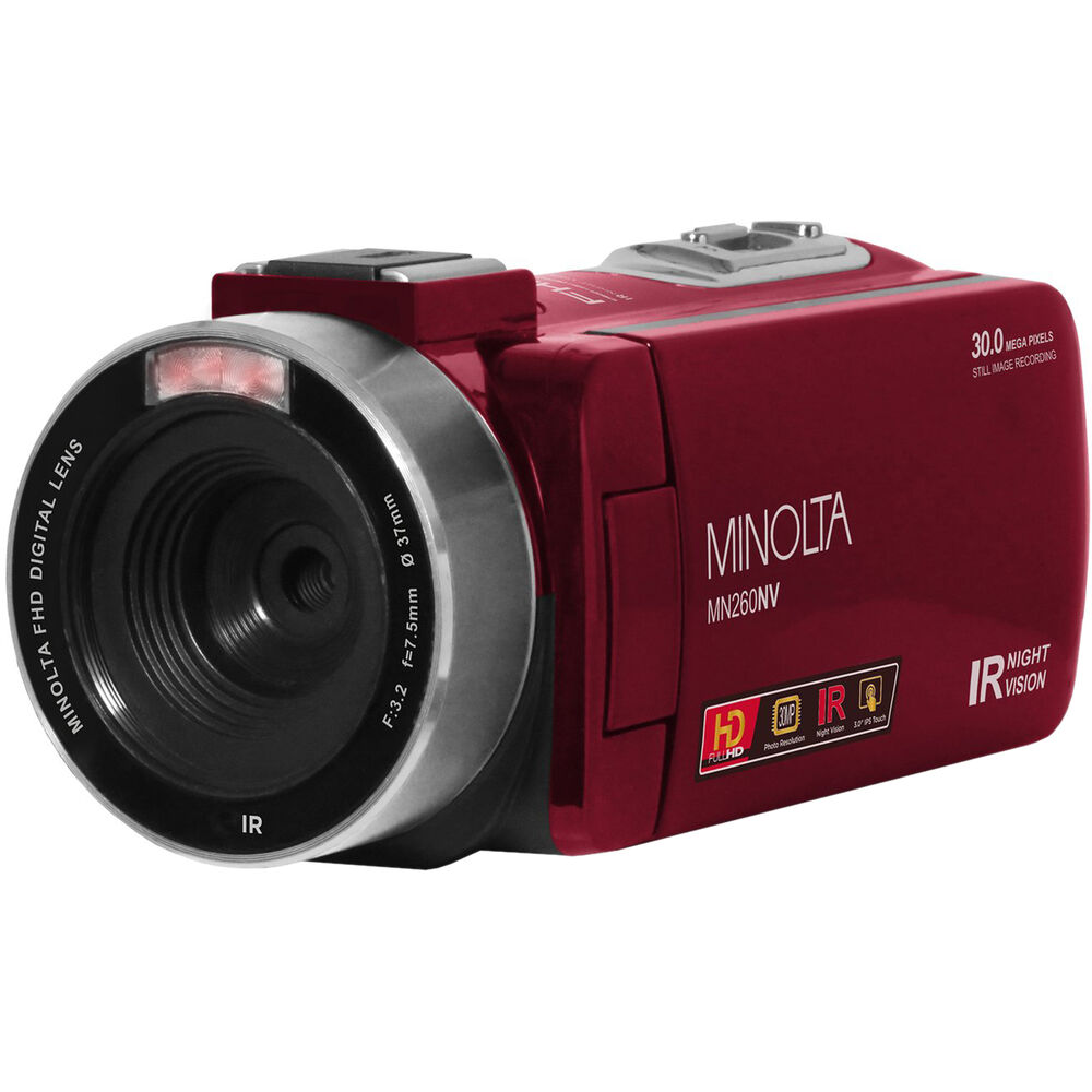 

Видеокамера ночного видения Minolta MN260NV Full HD IR (красная)