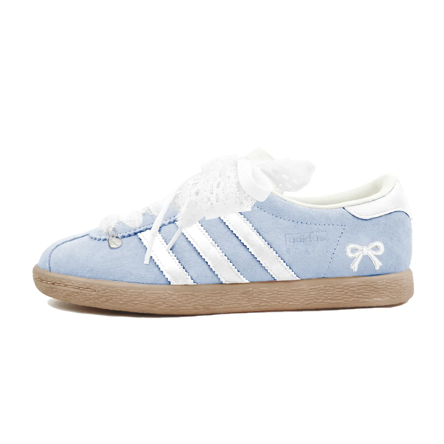 

Adidas Neo Кроссовки для скейтбординга Luo Yu Butterfly Dream Suede Slip Resistant Low top Unisex Blue