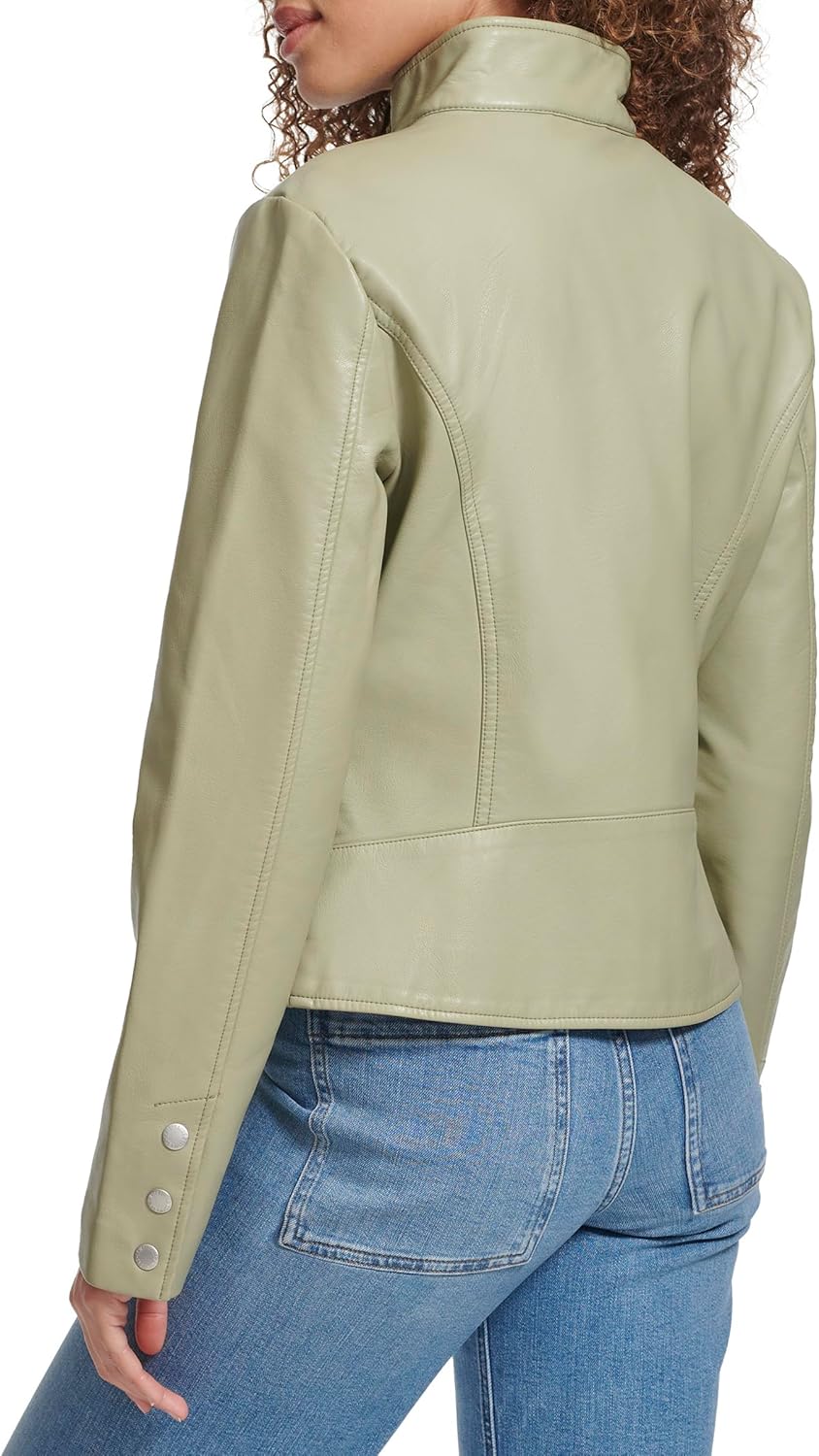 Женская куртка для мотокросса Levi's из искусственной кожи (стандартная и плюс), Tea — фото 4