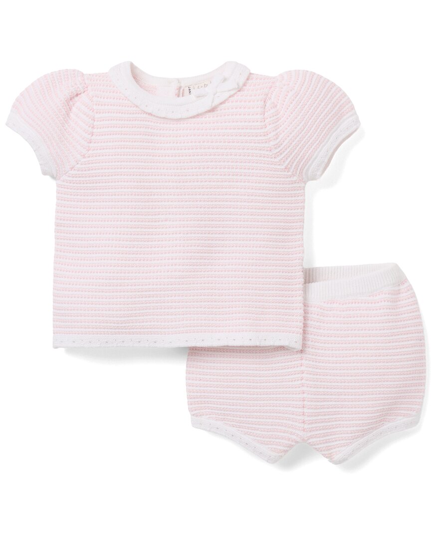 

Комплект из свитера и фактурной ткани Janie and Jack, розовый