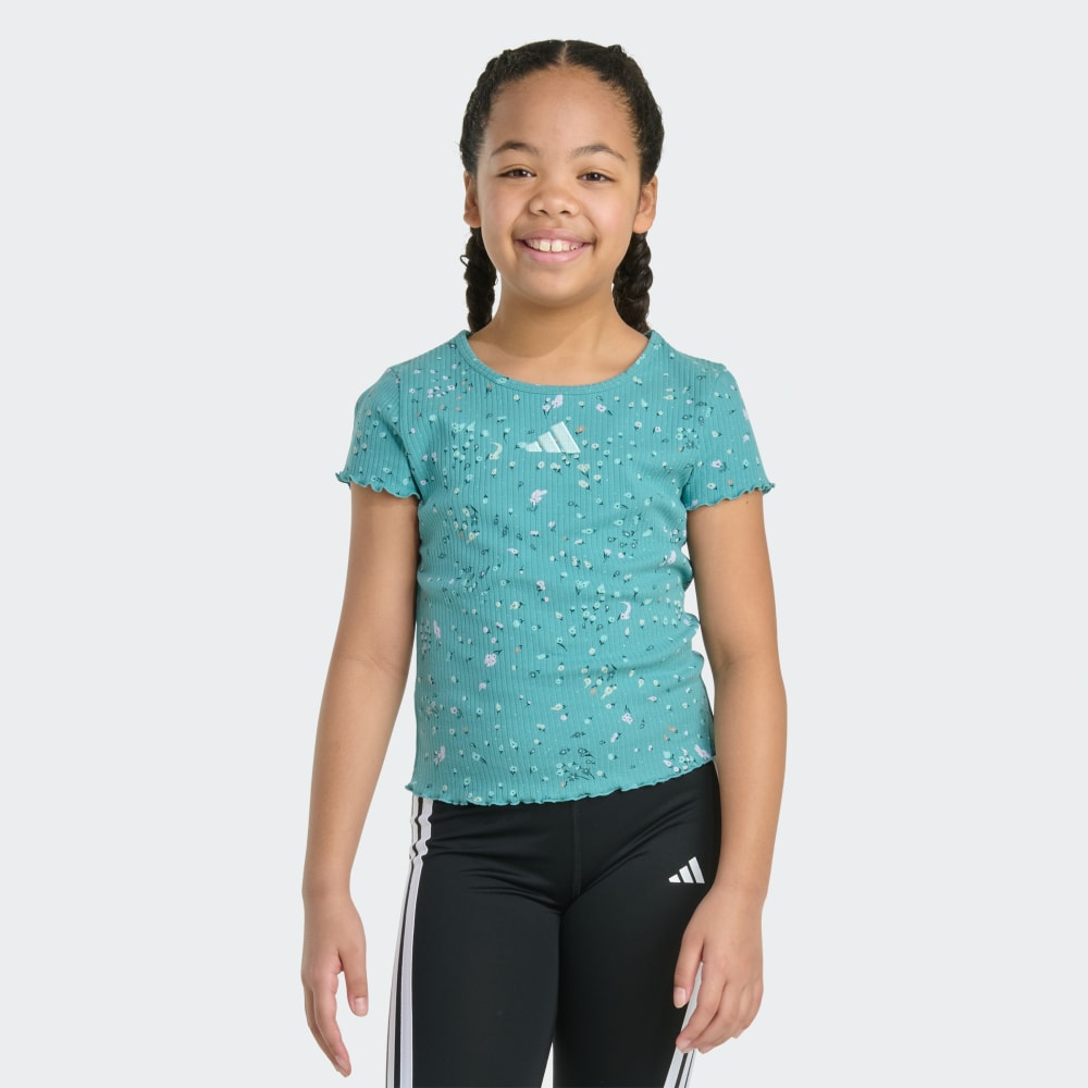 

Футболка Adidas Short Sleeve Printed Baby Rib Tee, цвет Teal Dust