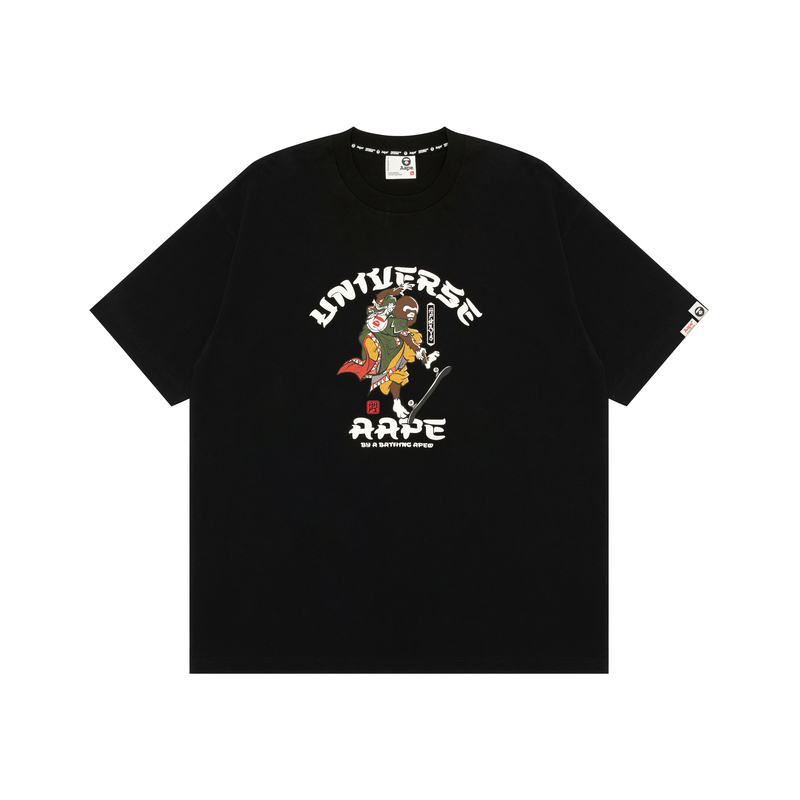 

Футболка из хлопка с принтом от A Bathing APE Aape, черный