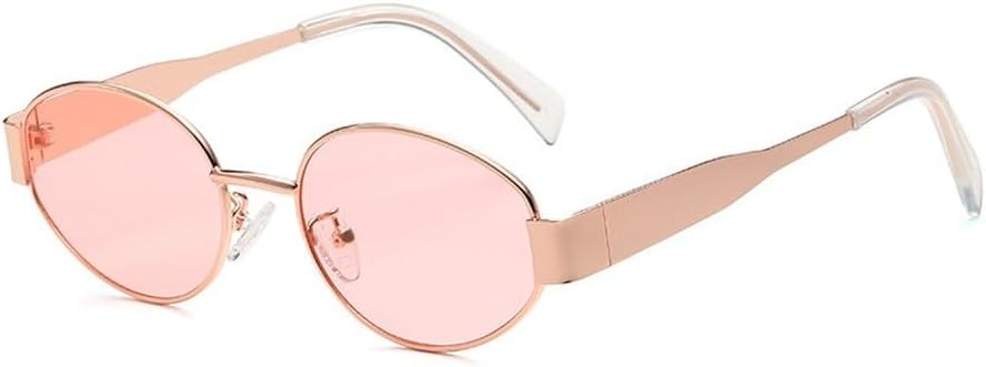 

Винтажные гламурные женские солнцезащитные очки в металлической оправе овальной формы, стильные мужские солнцезащитные очки, модные унисекс очки с защитой от УФ-излучения UV400 WNCKSQ, C9