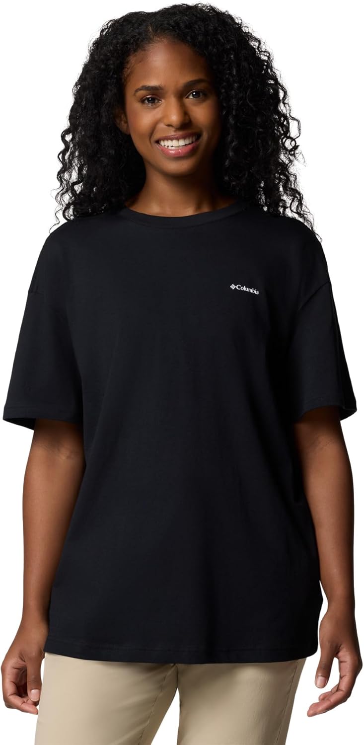

Женская футболка Columbia Rolling Bend Graphic Oversize, Black/Csc Stacked Gem, Черный, Женская футболка Columbia Rolling Bend Graphic Oversize, Black/Csc Stacked Gem