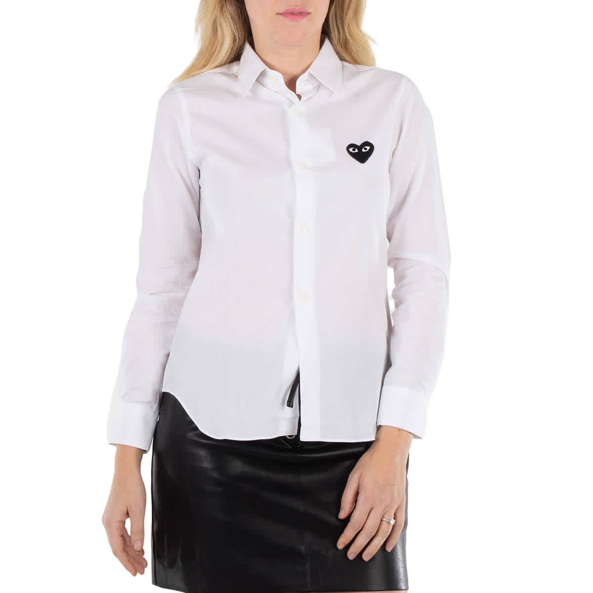 

Cgd Play Рубашка с длинным рукавом и вышитой эмблемой в виде сердца Cdg Play, белый