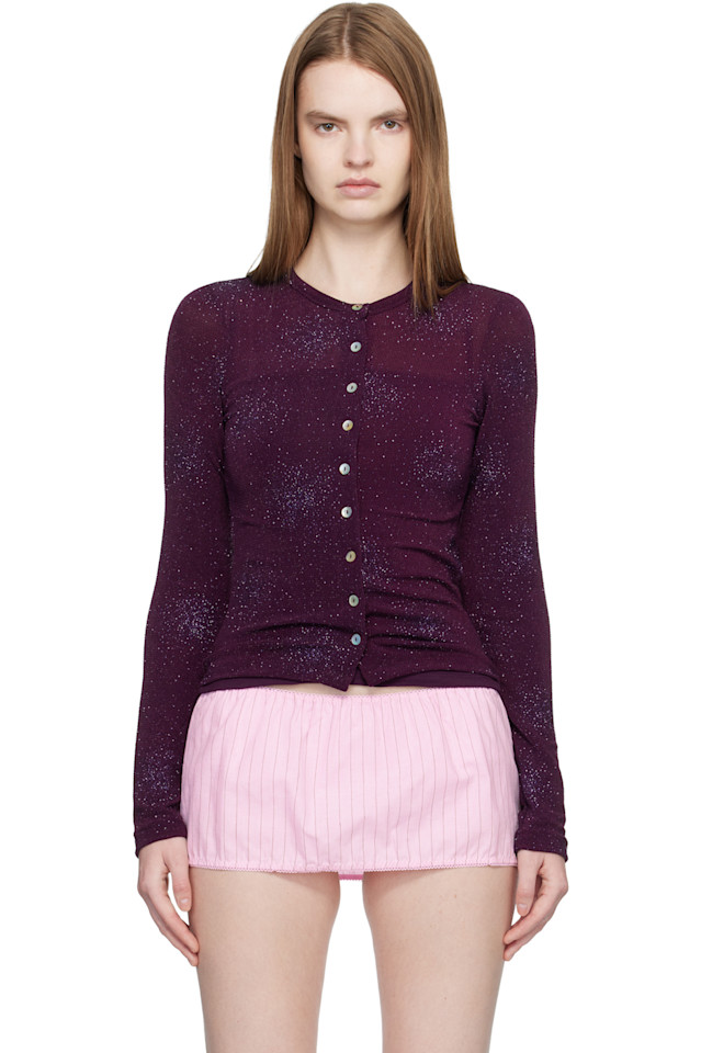 

Комплект из блестящего кардигана и майки Isola Fruity Booty, фиолетовый