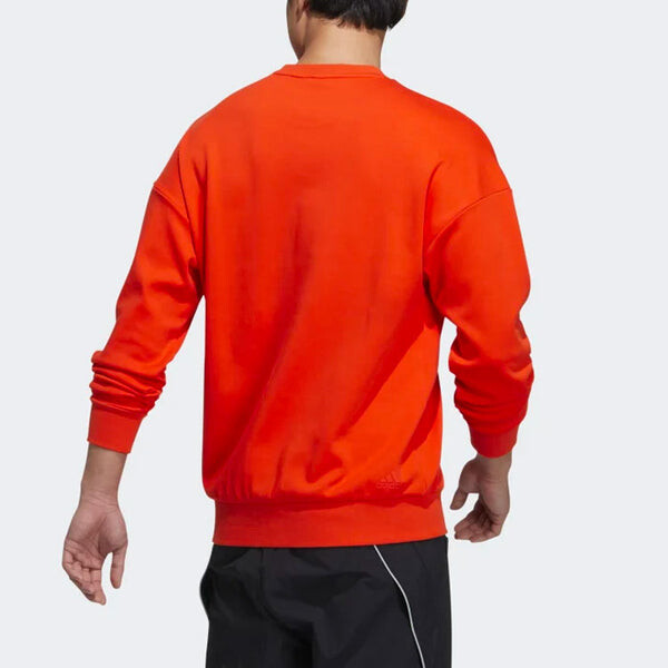 Футболка спортивная одежда логотип толстовка Adidas, оранжевый — фото 3