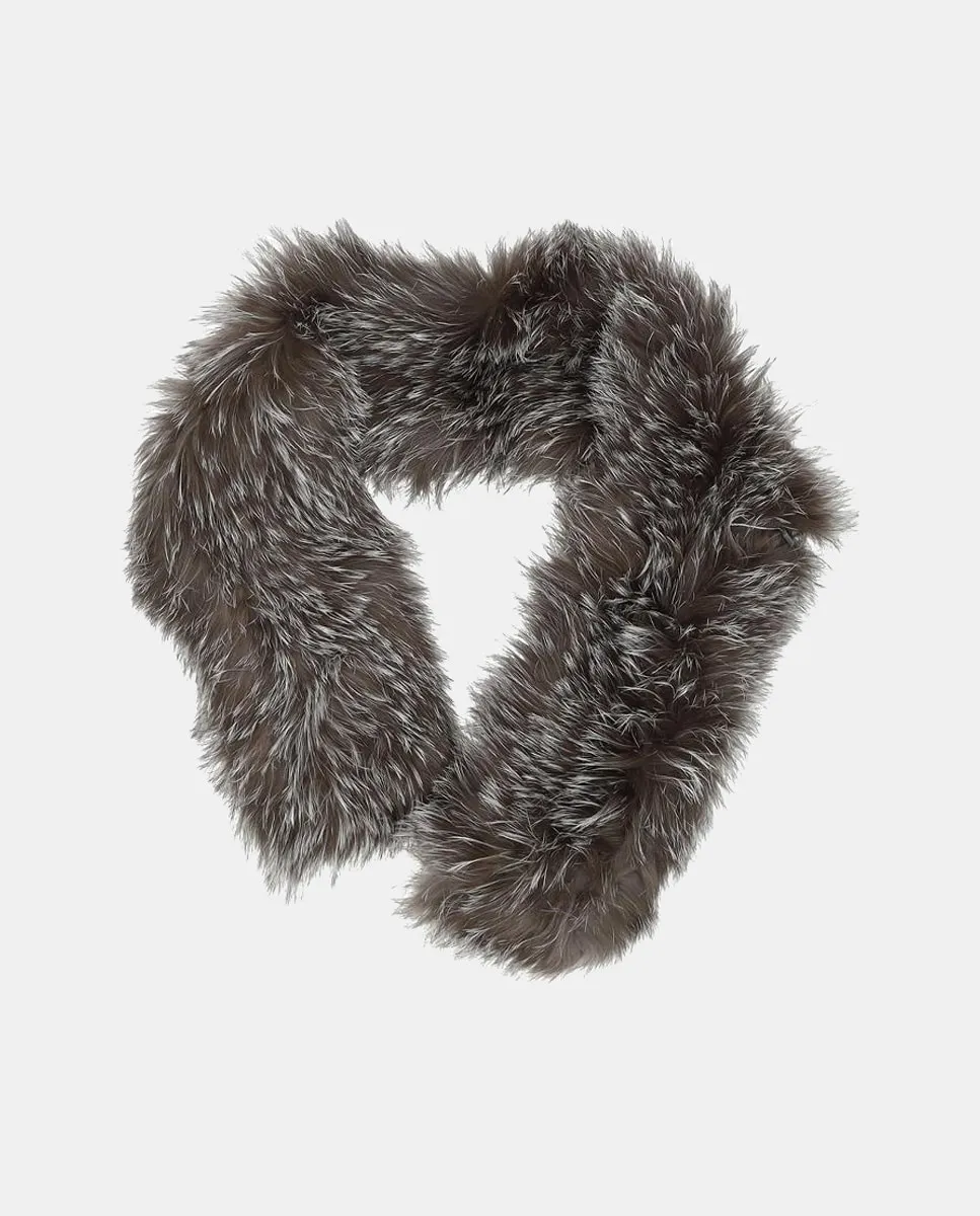 

Шарф из лисьего меха IN.ES, серый